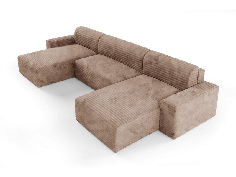  Canapé d’angle coco u avec fonction de couchage couleur : tilia 17  - Conforama D
