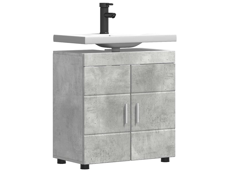  Ensemble d'armoire de salle de bain tulum gris béton cf62984  - Conforama C