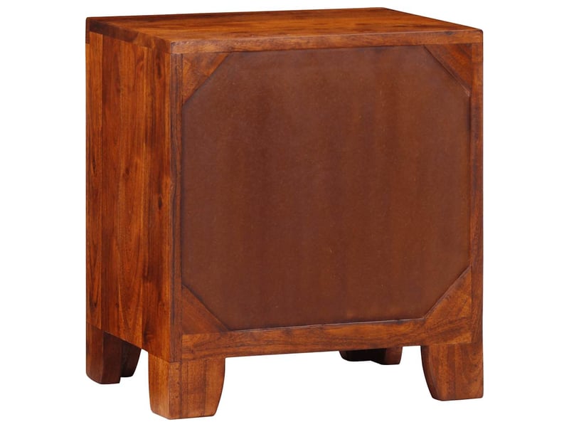 Lot de 2 table de chevet - cabinet de chevet - table de nuit 40x30x45 cm bois d'acacia massif - Conforama C