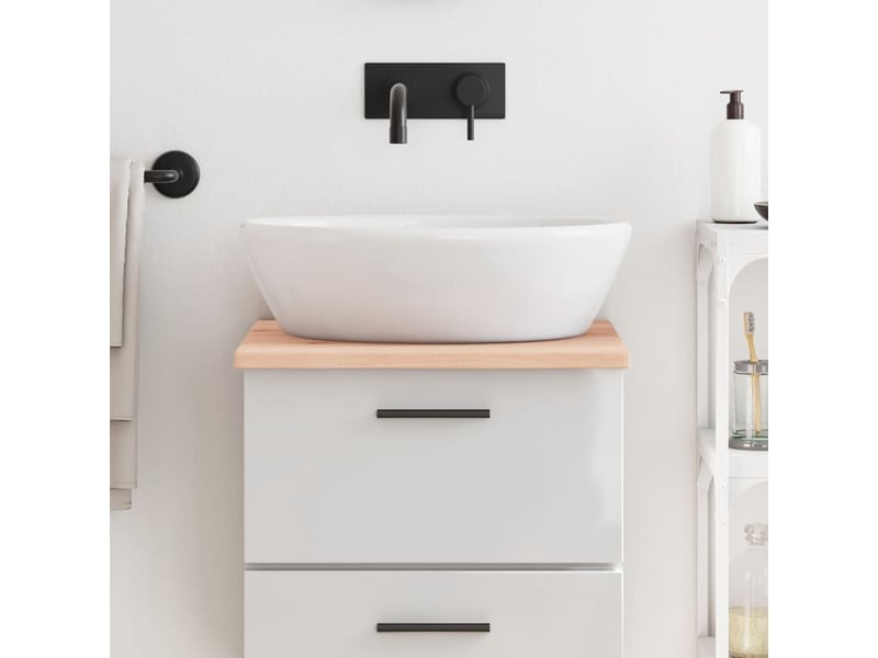  Comptoir de salle de bain, plan de travail 40x60x2 cm bois massif non traité cf65735  - Conforama B