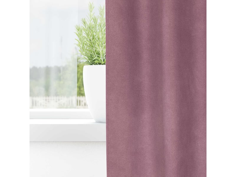 Lot de 2 rideaux, rideaux de fenêtre rose foncé 140 x 225 cm velours cf44111 - Conforama C