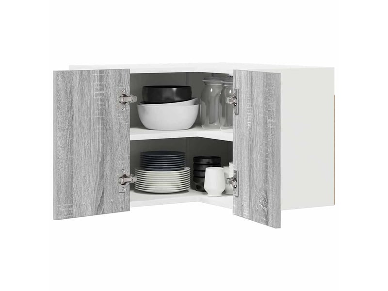  Meuble de rangement, armoire suspendue gris sonoma et blanc 57x57x40cm  - Conforama C