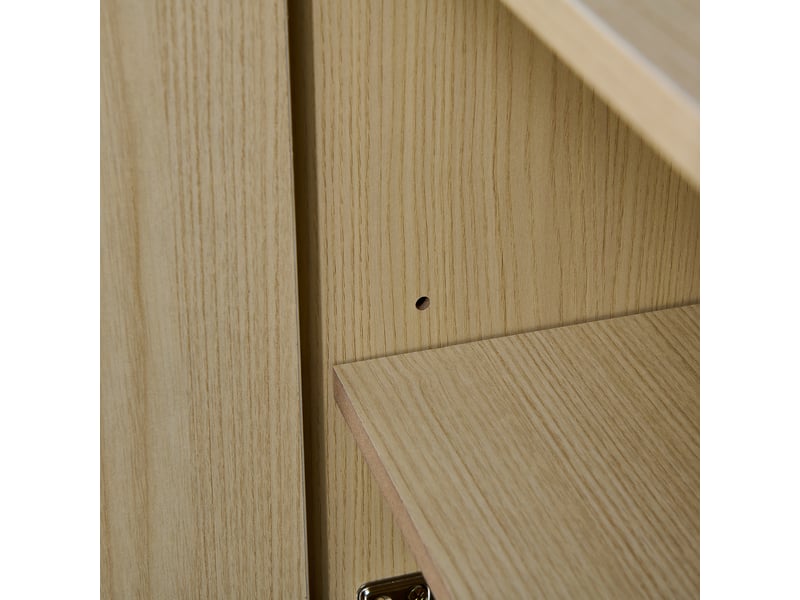  Meuble à chaussures 75x35x90 cm, capacité de rangement optimisée avec 2 portes et 1 tiroir, idéal pour couloir ou salon, design contemporain  - Conforama R