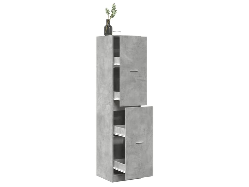  Meuble de rangement, armoire d'apothicaire gris béton 40x41x174,5 cm bois ingénierie  - Conforama B