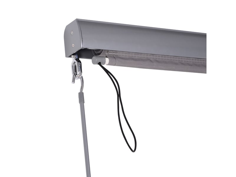 Parasol 120x200, brise-vue vertical parasol, protection vent, ouverture à manivelle, gris - Conforama C