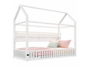 Lit cabane 90x200 cm STILVORA   coloris blanc