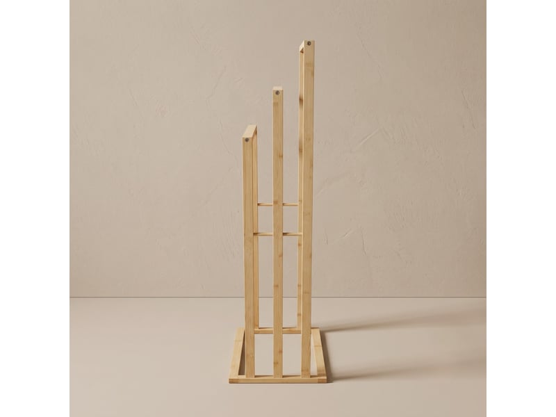  Porte-serviettes en bambou 3 niveaux, 40 x 24,5 x 80 cm  - Conforama E