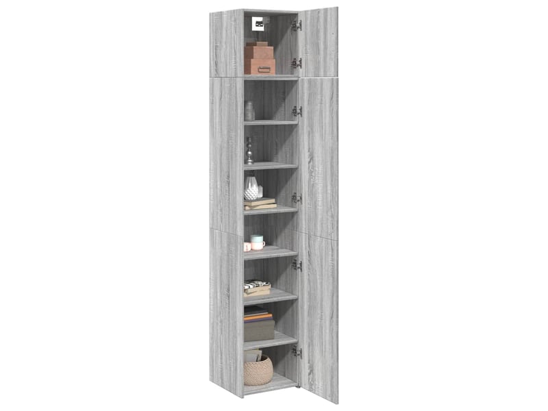  Buffet - armoire de rangement mince sonoma gris 40x42,5x225 cm  - Conforama C