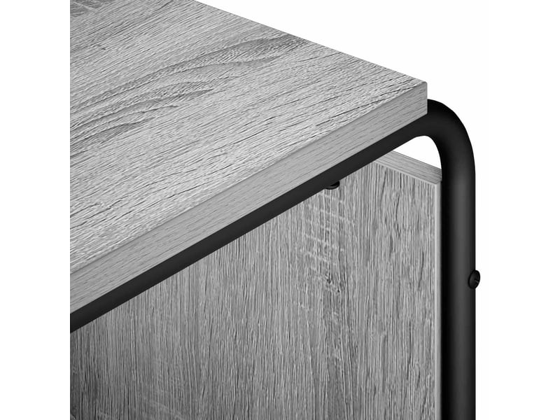  Meuble tv, banc tv 140x36x45 cm sonoma gris bois d'ingénierie  - Conforama E