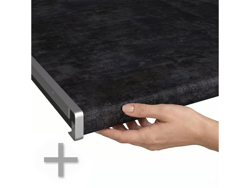  Vicco meuble cuisine, chêne doréanthracite, 100cm plan de travail anthracite  - Conforama D