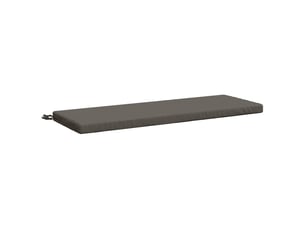 Coussin de banc, coussin d'assise, coussin de canapé soest 100 % polyester gris 120 x 40 x 5 cm cf53264