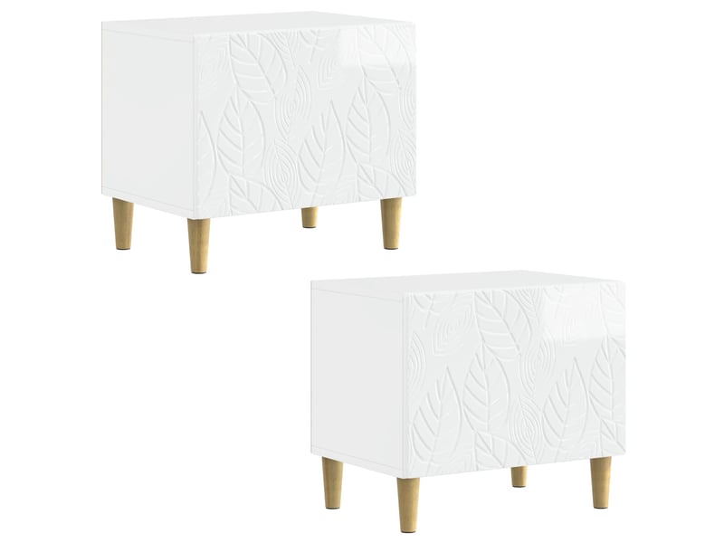  Meuble tv - banc tv - meuble de rangement blanc brillant bois d'ingénierie  - Conforama D