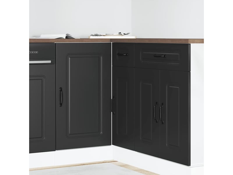  Meuble de rangement, meuble bas de cuisine bois d'ingénierie noir shl2686  - Conforama B