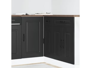 Meuble de rangement, meuble bas de cuisine bois d'ingénierie noir shl2686