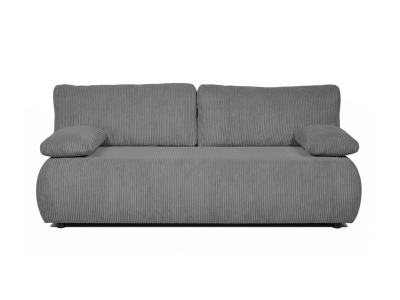  Canapé droit veluto convertible avec coffre en velours côtelé - gris foncé VELUTO - Conforama E