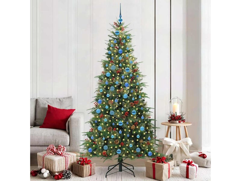  Sapin de noël artificiel, arbre de noël à branches articulées vert 210 cm shl9026  - Conforama B