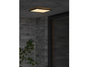 Plafonnier oja 29 outdoor square matière plastique noir , h. 2,5 - ip54 - ledmodule nordlux extérieur