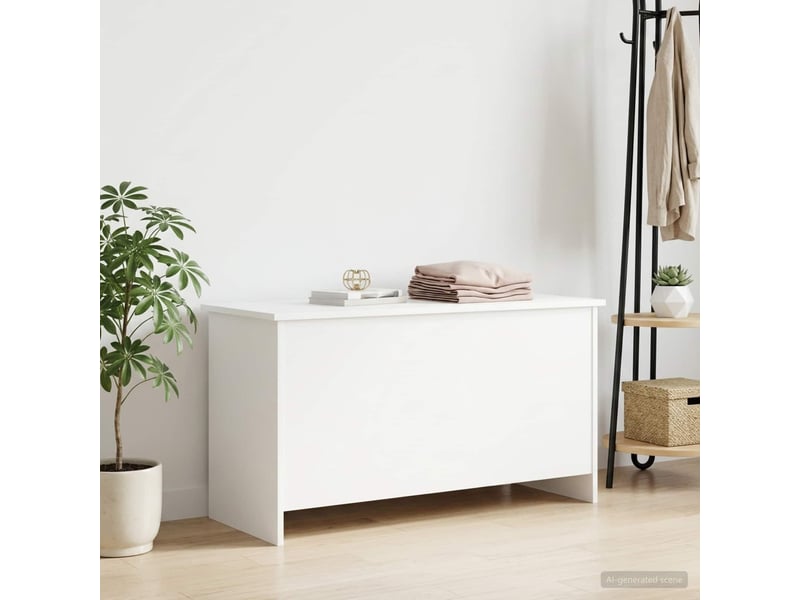  Coffre de rangement blanc 100x40x50 cm bois d'ingénierie  - Conforama D