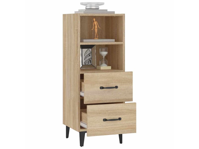  Buffet - bahut - meuble de rangement chêne sonoma 34,5x34x90 cm bois d'ingénierie  - Conforama E