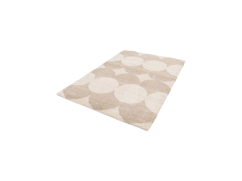  Tapis intérieur motif ronds crème et beige 120 x 170cm - stella  - Conforama B