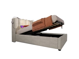 Lit coffre 90x200 cm coloris naturel