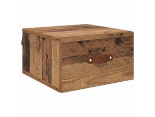 Table de chevet chambre, cabinet de chevet mural 35 x 35 x 20 cm bois d'ingénierie shl6627