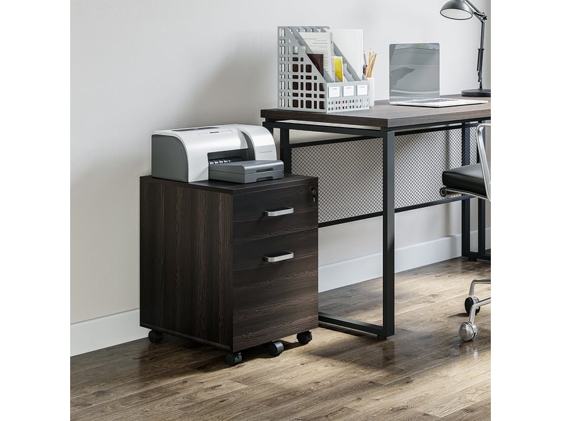  Classeur de bureau à 2 tiroirs avec serrure  - Conforama D