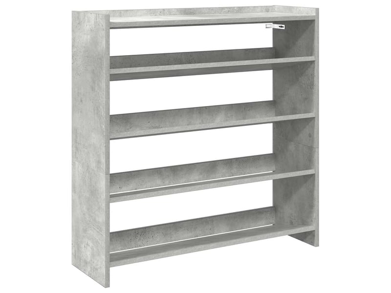  Meuble à chaussures, étagère à chaussures gris béton 80x25x81 cm bois d'ingénierie  - Conforama A