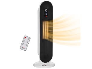Chauffage soufflant oscillant 12002000 w – mini élément chauffant en céramique ptc – avec télécommande – chauffage d'appoint