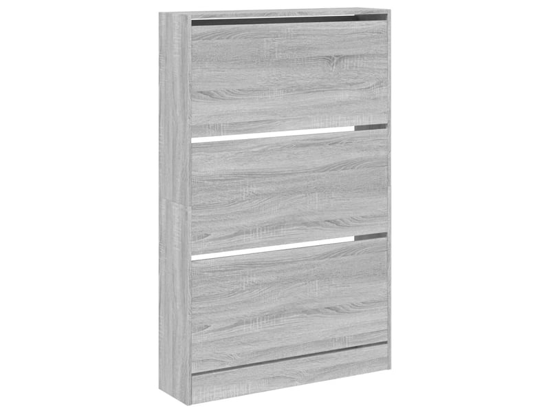  Meuble à chaussures, armoire à chaussures sonoma gris 80x21x125,5cm bois d'ingénierie  - Conforama D
