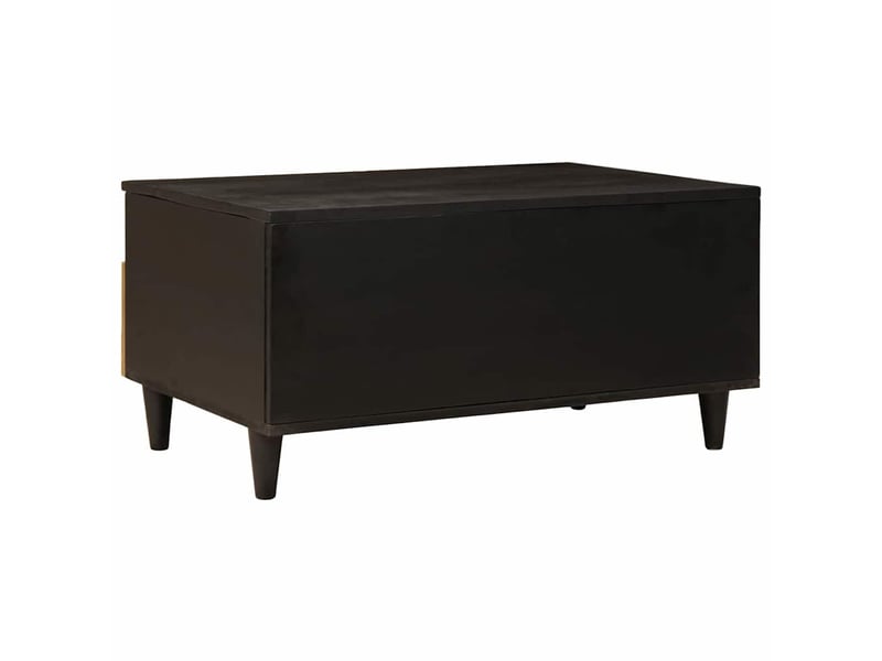 Table basse - table de salon - table à thé noir et or 40 x 33 x 46 cm bois d'ingénierie - Conforama E
