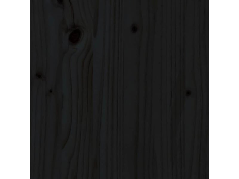  Bibliothèque, meuble de rangement salon noir 80x35x68 cm bois de pin massif  - Conforama E