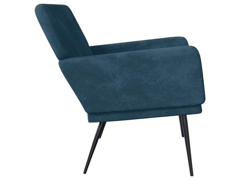  Banc, canapé 2 places bleu 108x79x79 cm velours shl95548  - Conforama D