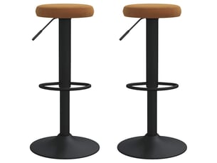 Lot de 2 tabouret de bar, chaise de bar marron velours shl43711