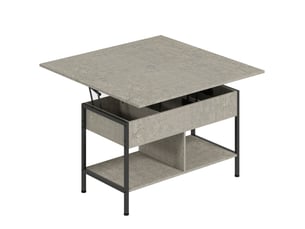 Table basse rectangulaire coloris gris <strong></strong> <strong></strong> - 49 cmx98 cm