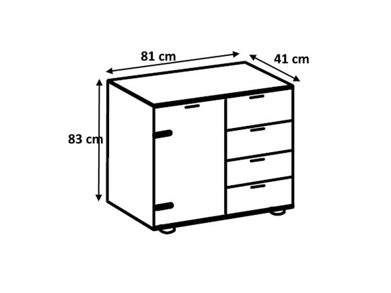 Commode adulte industrielle 81 cm madrid - Conforama D