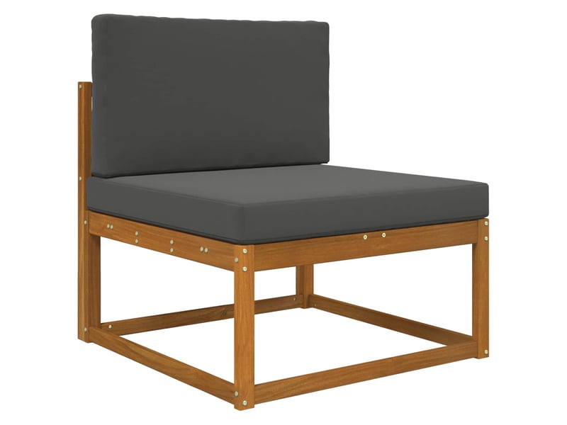  Coussin de canapé d'extérieur, coussin de chaise polyester anthracite 80 x 80 cm cf54016  - Conforama C