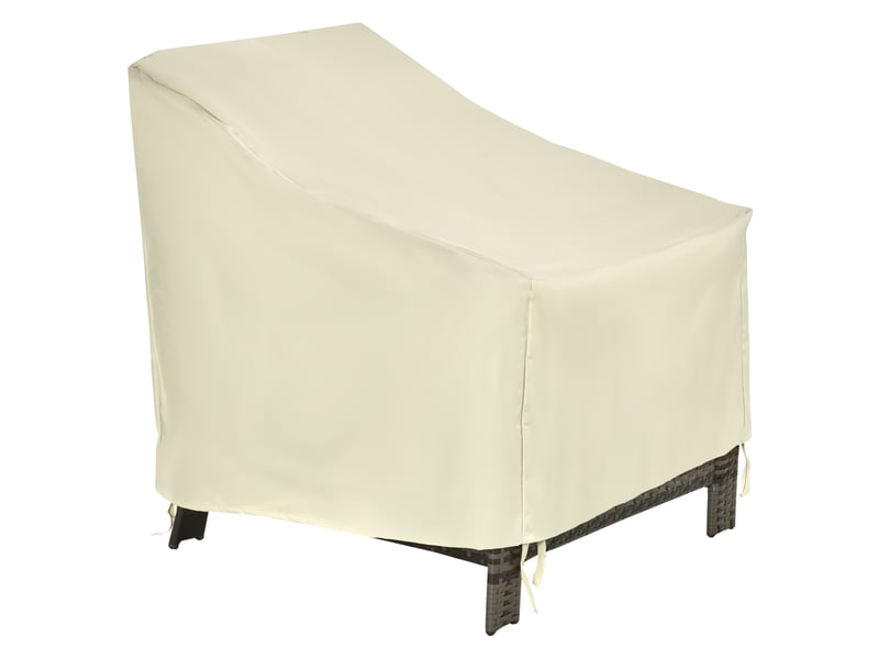  Housse de protection imperméable en tissu oxford 600d beige pour mobilier de jardin 68 x 87 x 77 cm, idéale pour terrasse et patio.  - Conforama B