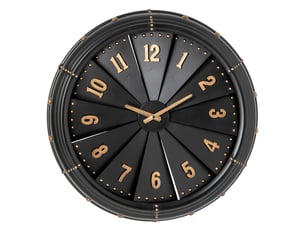 Horloge murale en métal hélios 63cm noir