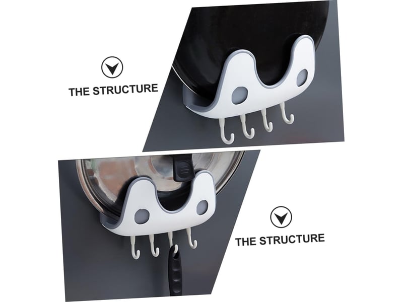  2pièces support mural à couvercles de casseroles et planche à découper de scandinave pour cuisine rangement pratique et élégant  - Conforama D