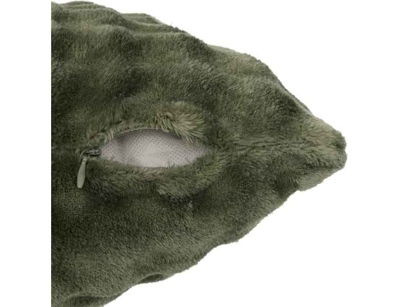  Coussin zephy carré 40x40cm effet fausse fourrure vert ZEPHY - Conforama C
