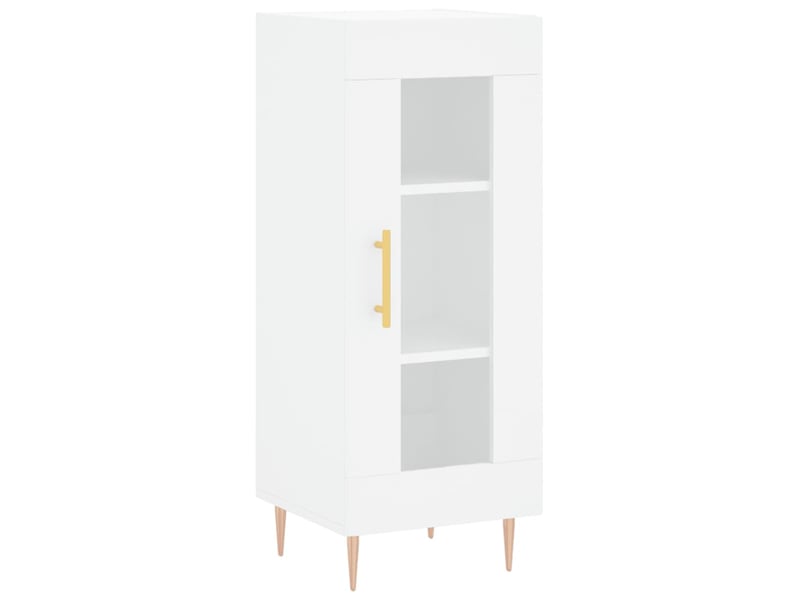  Buffet haut - bahut - meuble de rangement blanc 34,5x34x180 cm bois d'ingénierie  - Conforama E