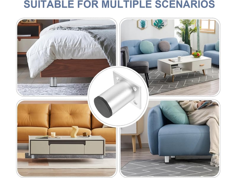  4pièces réglables pour remplacement et table de chevet  - Conforama D