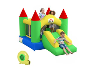 Château gonflable avec toboggan et filet de sécurité, jusqu'à 100 kg, 3-10 ans, 300 x 180 x 160 cm