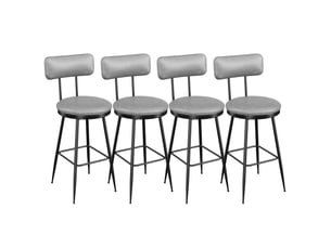 tabouret de bar BURSDANY - gris hauteur d'assise 85.5 cm vendu Par 4