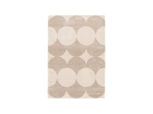 Tapis intérieur motif ronds crème et beige 120 x 170cm - stella
