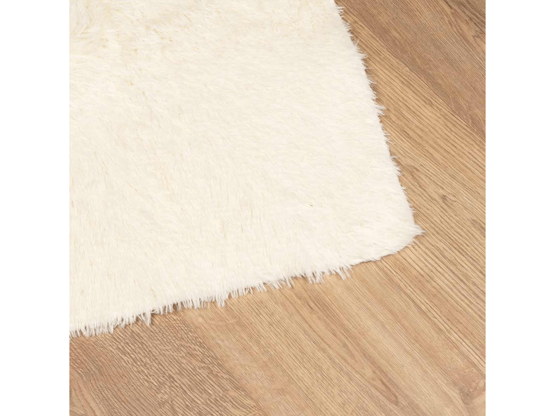  Tapis à poils longs couleur crème navarra 80x150 cm polyester - comfortxl 4102815 - Conforama D