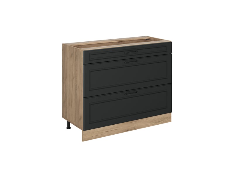  Vicco meuble cuisine, anthracite campagnechêne doré, 100cm sans plan de travail  - Conforama A