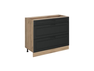 Vicco meuble cuisine, anthracite campagnechêne doré, 100cm sans plan de travail