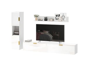 Meuble tv coloris blanc 180 cm <strong>PANGIVO</strong>  <strong></strong>